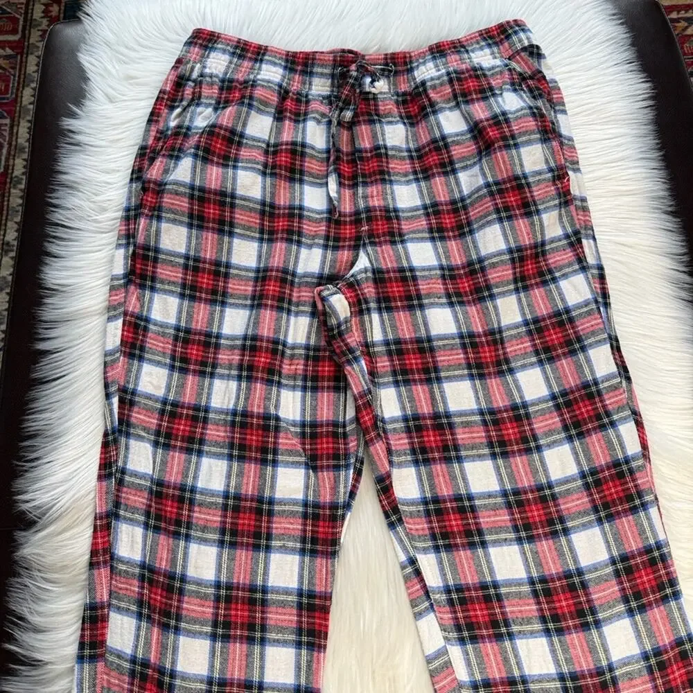 J. Crew Red Plaid Flannel Lounge PJ Pants